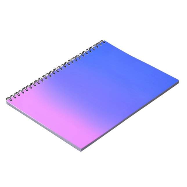 Simple Sunset Ombre Effect Pink & Blue  Notebook (Left Side)