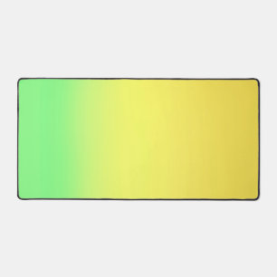 Simple Sunset Ombre Effect Yellow & Green Desk Mat