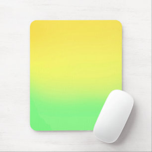 Simple Sunset Ombre Effect Yellow & Green Mouse Pad