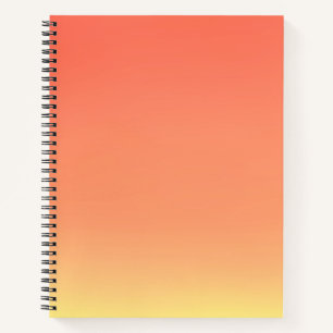 Simple Sunset Ombre Effect Yellow & Orange Notebook