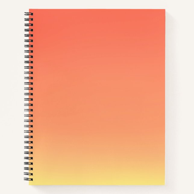 Simple Sunset Ombre Effect Yellow & Orange  Notebook (Front)