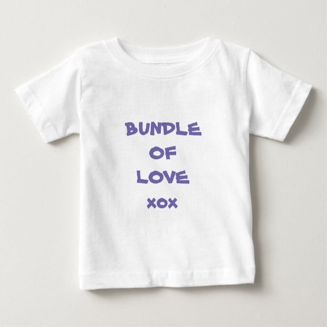 Simple Super Cute, 'Bundle of Love xox' White     Baby T-Shirt (Front)