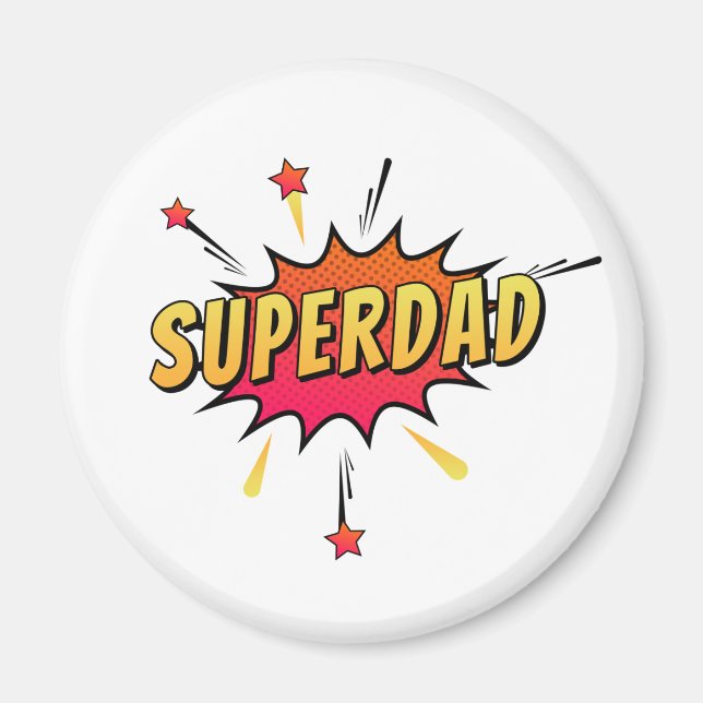 Simple Superdad Comic Retro Pop Art | Magnet (Front)