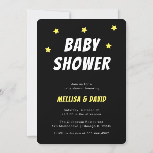 Simple Superhero Baby Shower Invitation 