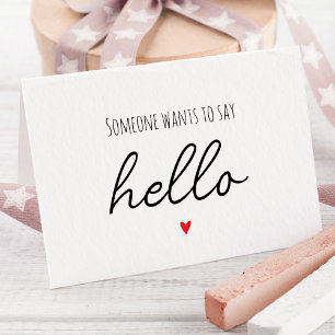 Simple Surprise Reveal Pregnancy Announcement Card