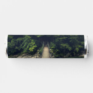Simple suspension bridge over river Idrijca, Slove Breath Savers® Mints