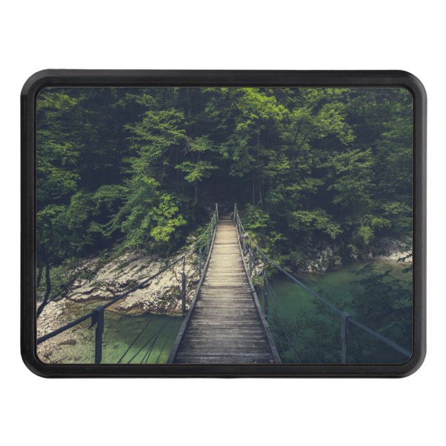 Simple suspension bridge over river Idrijca, Slove Hitch Cover (Front)