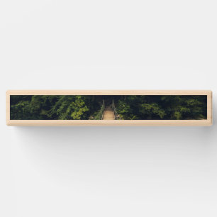 Simple suspension bridge over river Idrijca, Slove Topple Tower