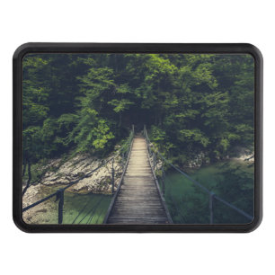 Simple suspension bridge river Idrijca, Slovenia Hitch Cover