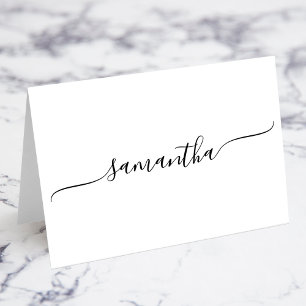 Simple Swash Signature Name Place Cards