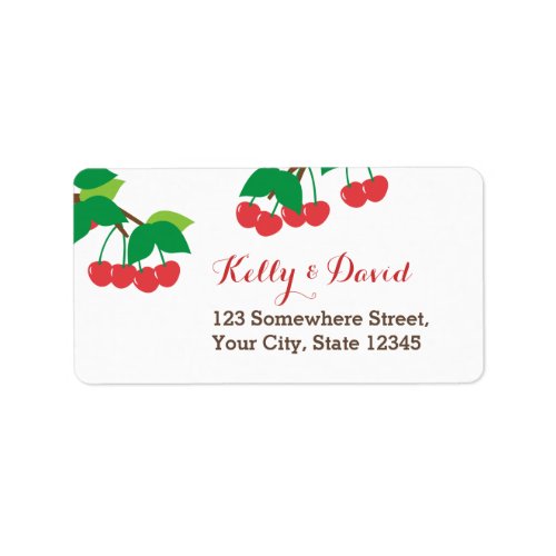 Simple Sweet Cherries Return Address Labels