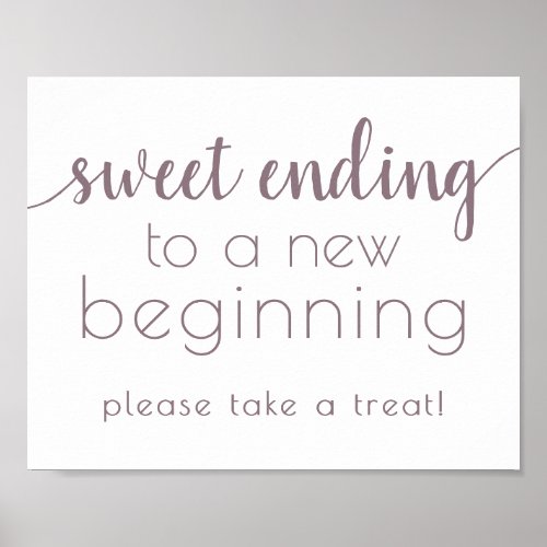 Simple Sweet Ending New Beginning  Mauve Pink Poster