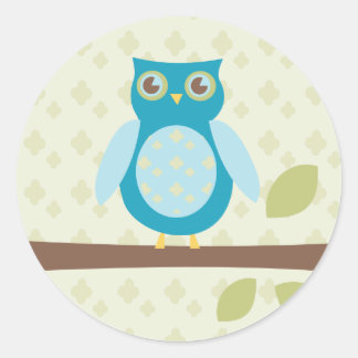 Simple Sweet Owl Classic Round Sticker