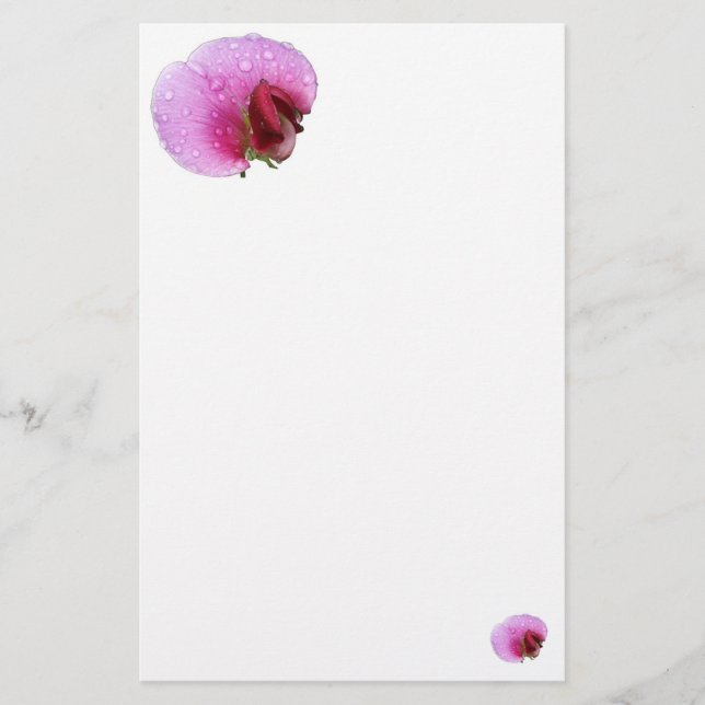 Simple Sweet-pea Stationery (Front)