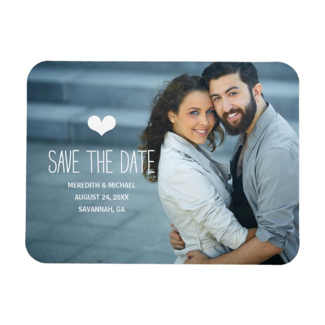 Simple & Sweet | Photo Save the Date Magnet (Horizontal)