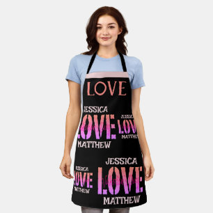 Simple Sweet Romantic Love Couple Valentines Gift Apron