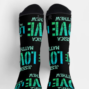 Simple Sweet Romantic Love Couple Valentines Gift Socks