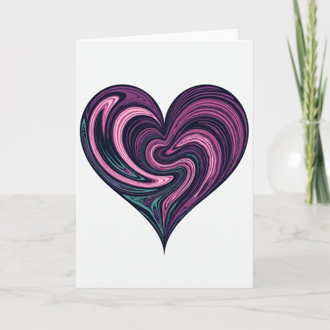 Simple Swirl Heart Card (Front)