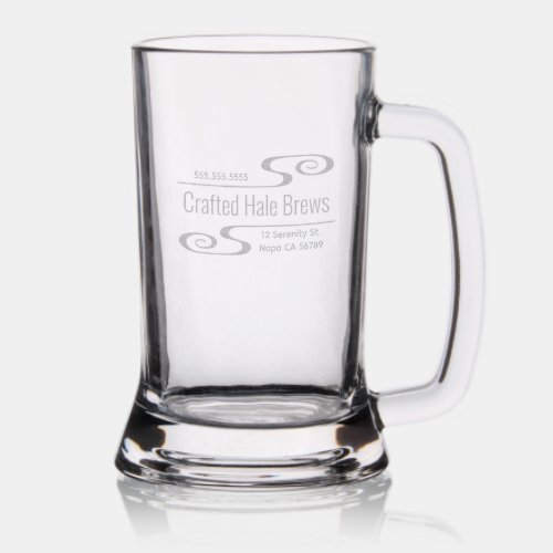 Simple Swirls Beer Bar Business Stein