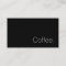 Simple Swiss Word Dark Loyalty Coffee Punch-Card