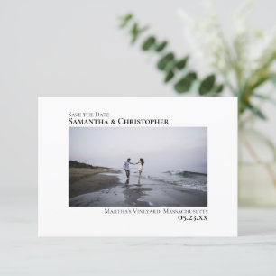 Simple Symmetry Modern Minimalist Photo Wedding Save The Date