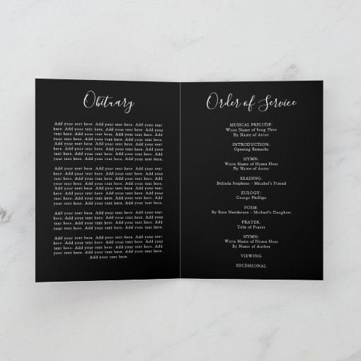 Simple Sympathy Photo Funeral Program | Zazzle