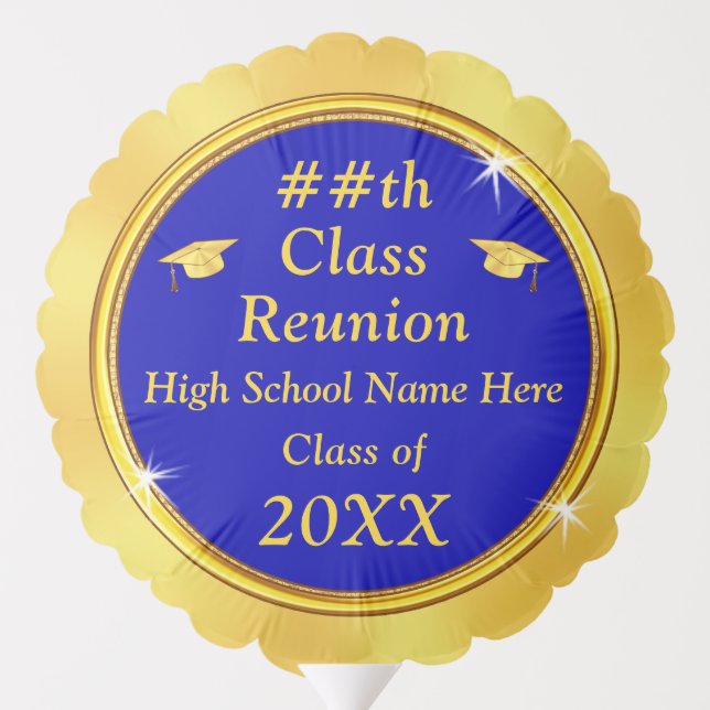 Simple Table Decorations for Class Reunions, Mylar Balloon (Back)