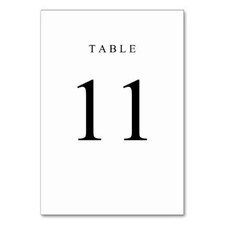 Simple Table Number - 11