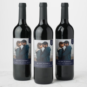 Simple Tag Photo Save The Date Wine Label