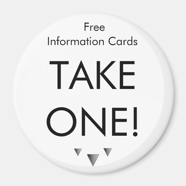Simple Take One Magnet - Customized (Front)