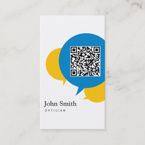 Simple Talk Bubbles Optician Business Card