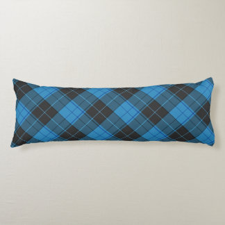 Simple Tartan Pattern in Dark Blue Body Pillow