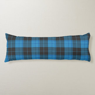 Simple Tartan Pattern in Dark Blue Body Pillow