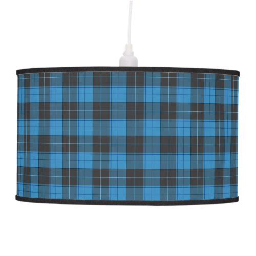 Simple tartan pattern in dark blue ceiling lamp
