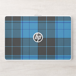 Simple Tartan Pattern in Dark Blue HP Laptop Skin