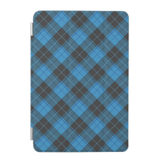 Simple Tartan Pattern in Dark Blue iPad Mini Cover