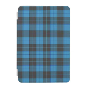 Simple Tartan Pattern in Dark Blue iPad Mini Cover