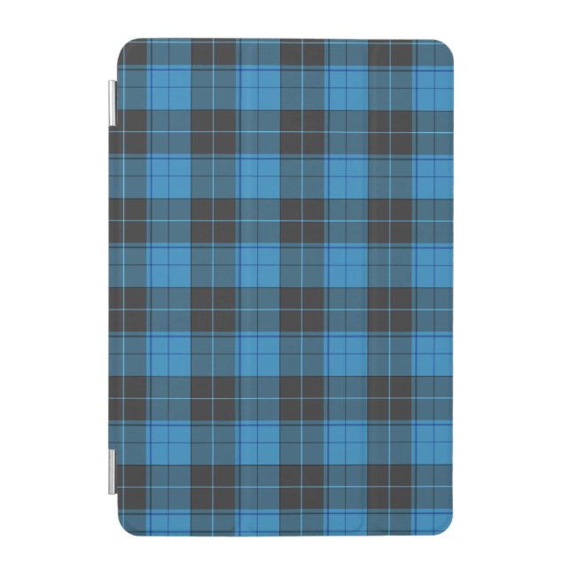 Simple Tartan Pattern in Dark Blue iPad Mini Cover (Front)