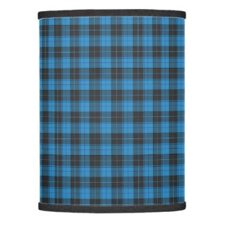 Simple tartan pattern in dark blue lamp shade