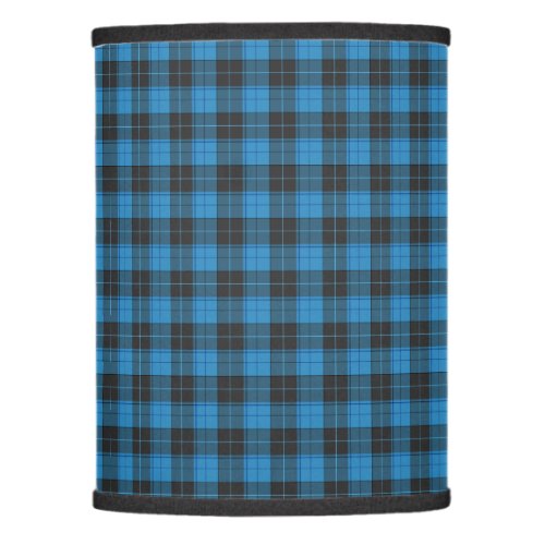 Simple tartan pattern in dark blue lamp shade