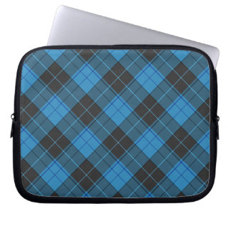 Simple tartan pattern in dark blue... laptop sleeve