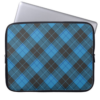Simple tartan pattern in dark blue... laptop sleeve