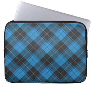 Simple tartan pattern in dark blue... laptop sleeve