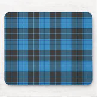 Simple tartan pattern in dark blue... mouse pad