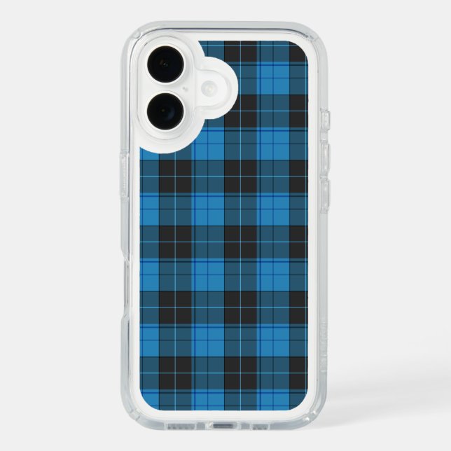 Simple Tartan Pattern in Dark Blue Speck iPhone Case (Front)