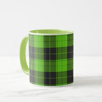 Simple tartan pattern in dark green