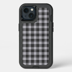 Simple tartan pattern in grey iPhone 13 case