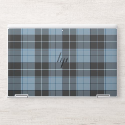 Simple tartan pattern in light blue HP laptop skin