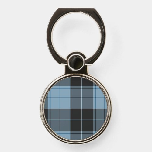 Simple tartan pattern in light blue phone ring stand