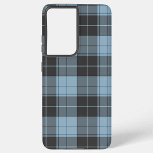Simple tartan pattern in light blue samsung galaxy s21+ case
